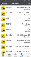 Aircraft list